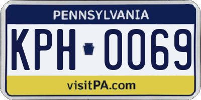 PA license plate KPH0069
