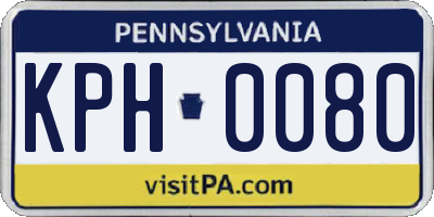 PA license plate KPH0080