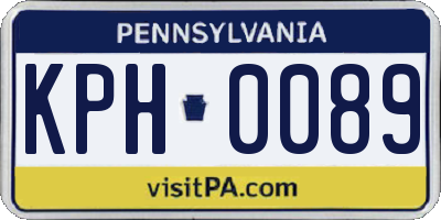 PA license plate KPH0089
