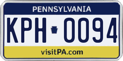 PA license plate KPH0094