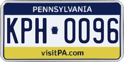 PA license plate KPH0096
