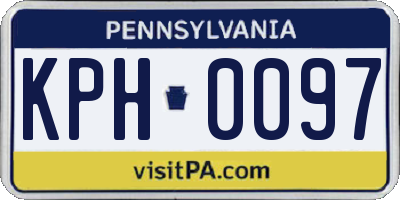 PA license plate KPH0097