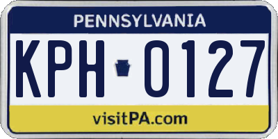 PA license plate KPH0127