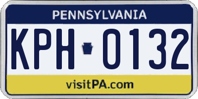 PA license plate KPH0132
