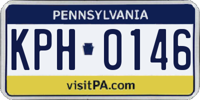PA license plate KPH0146