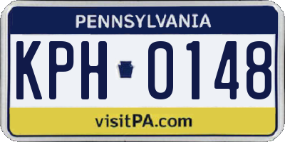 PA license plate KPH0148