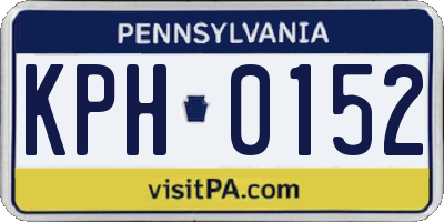 PA license plate KPH0152