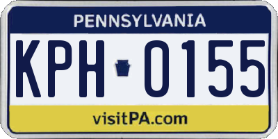 PA license plate KPH0155