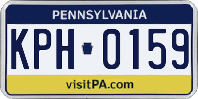 PA license plate KPH0159