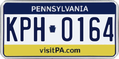 PA license plate KPH0164