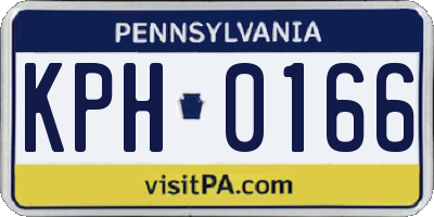 PA license plate KPH0166