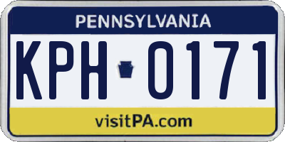 PA license plate KPH0171