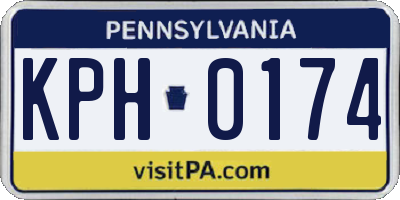 PA license plate KPH0174