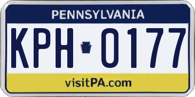 PA license plate KPH0177