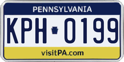 PA license plate KPH0199