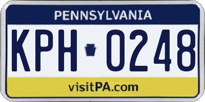 PA license plate KPH0248