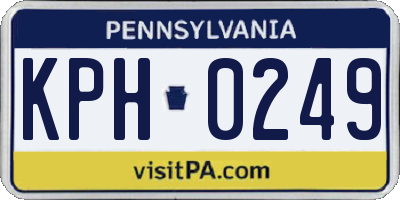 PA license plate KPH0249