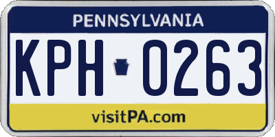 PA license plate KPH0263