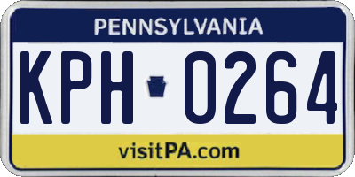 PA license plate KPH0264