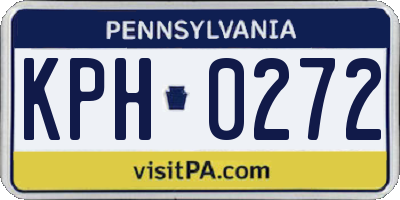 PA license plate KPH0272