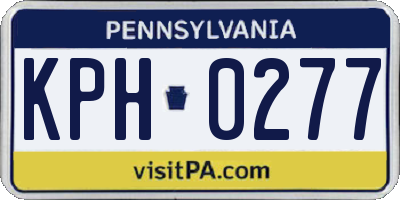 PA license plate KPH0277