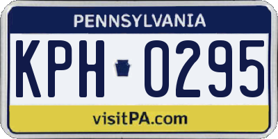 PA license plate KPH0295