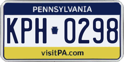 PA license plate KPH0298