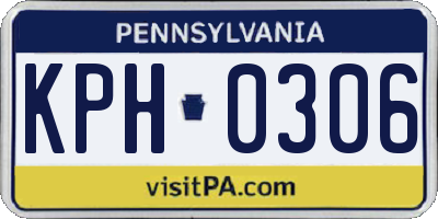 PA license plate KPH0306