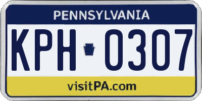 PA license plate KPH0307