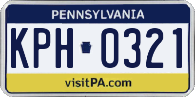 PA license plate KPH0321