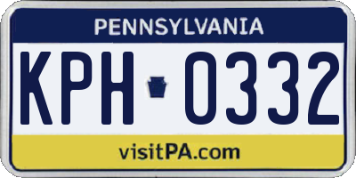 PA license plate KPH0332