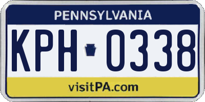 PA license plate KPH0338