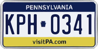 PA license plate KPH0341