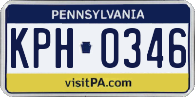 PA license plate KPH0346