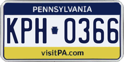 PA license plate KPH0366