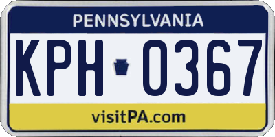 PA license plate KPH0367