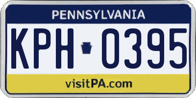 PA license plate KPH0395