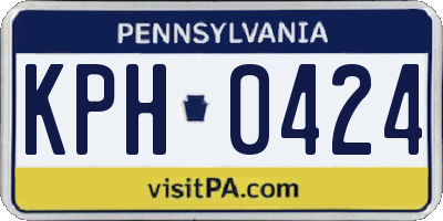 PA license plate KPH0424