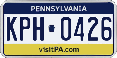 PA license plate KPH0426
