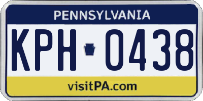PA license plate KPH0438