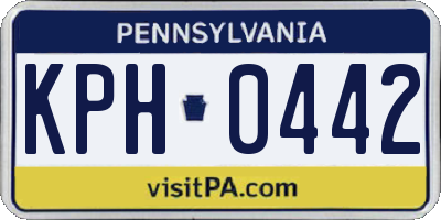 PA license plate KPH0442