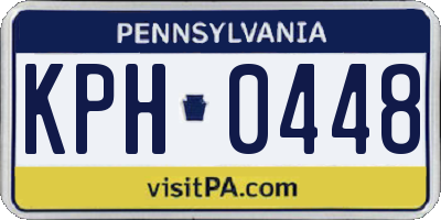 PA license plate KPH0448