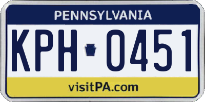 PA license plate KPH0451