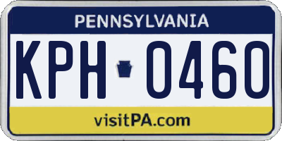 PA license plate KPH0460