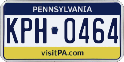 PA license plate KPH0464