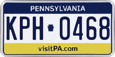 PA license plate KPH0468