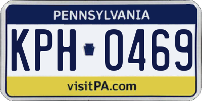 PA license plate KPH0469