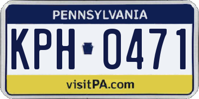 PA license plate KPH0471