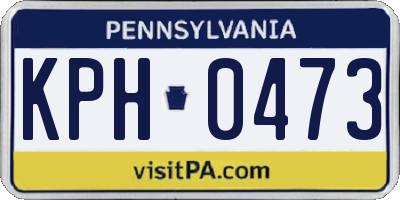 PA license plate KPH0473