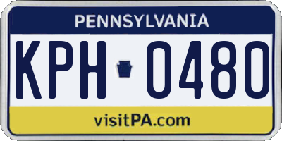 PA license plate KPH0480